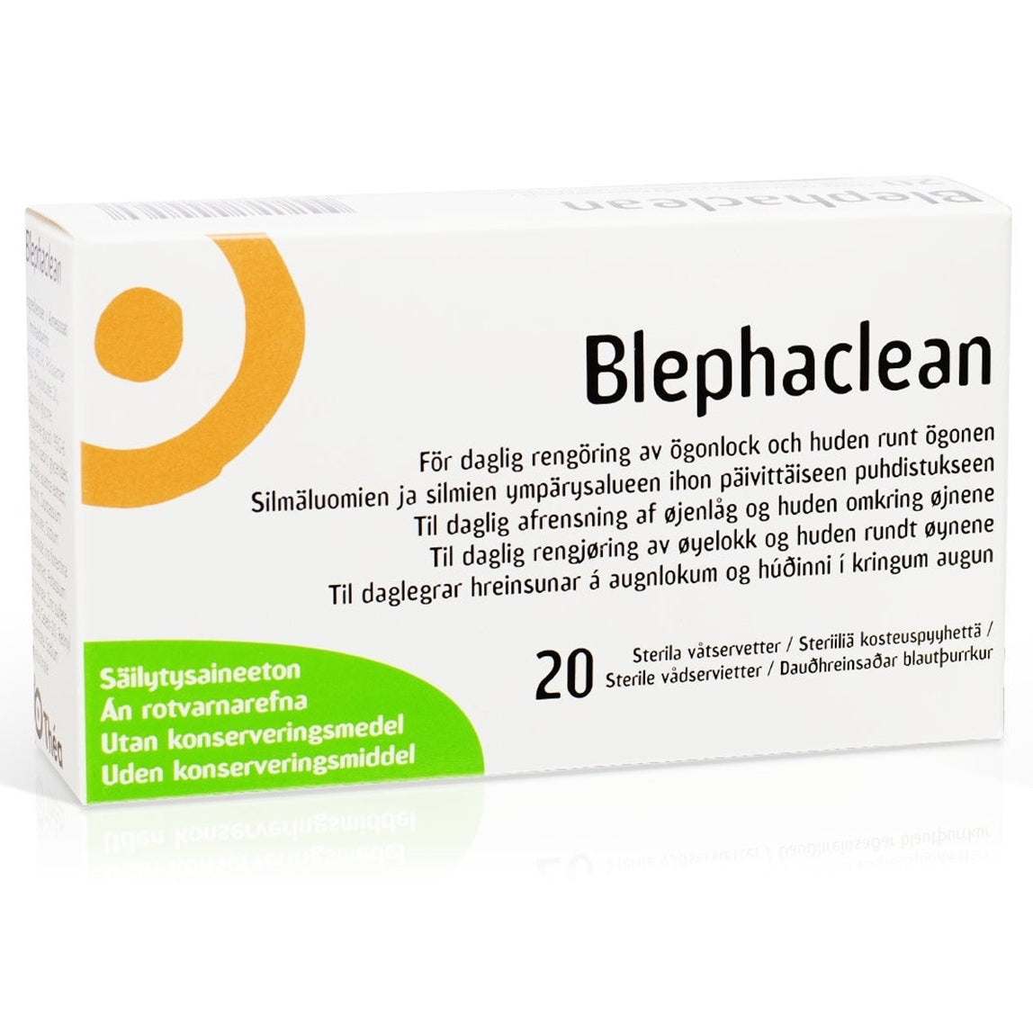 Blephaclean kosteutetut silmäluomipyyhkeet 20 kpl